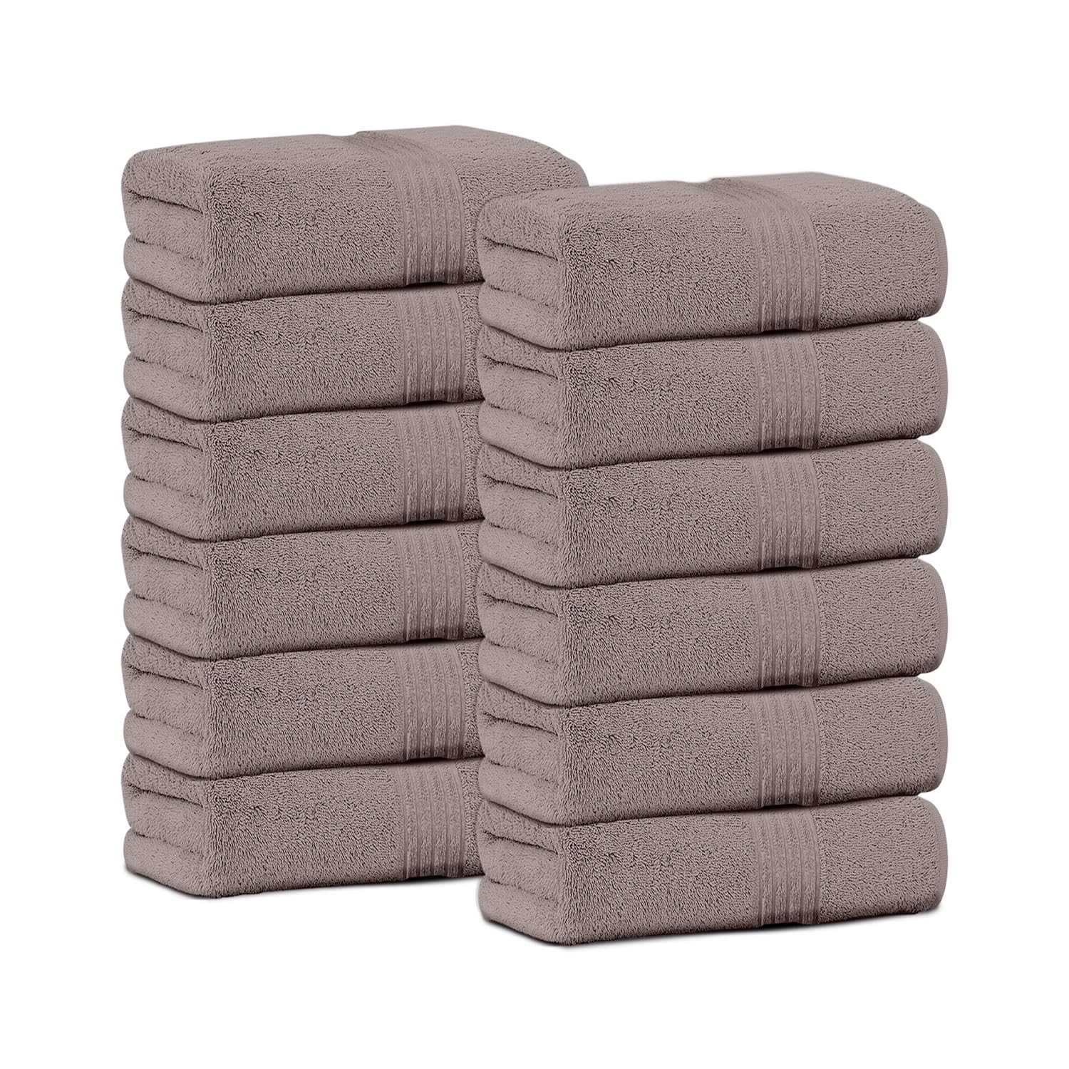 Gc Gaveno Cavailia Silver/Grey Flannel Face Towels - 30 X 30 Cm - 12 Pack