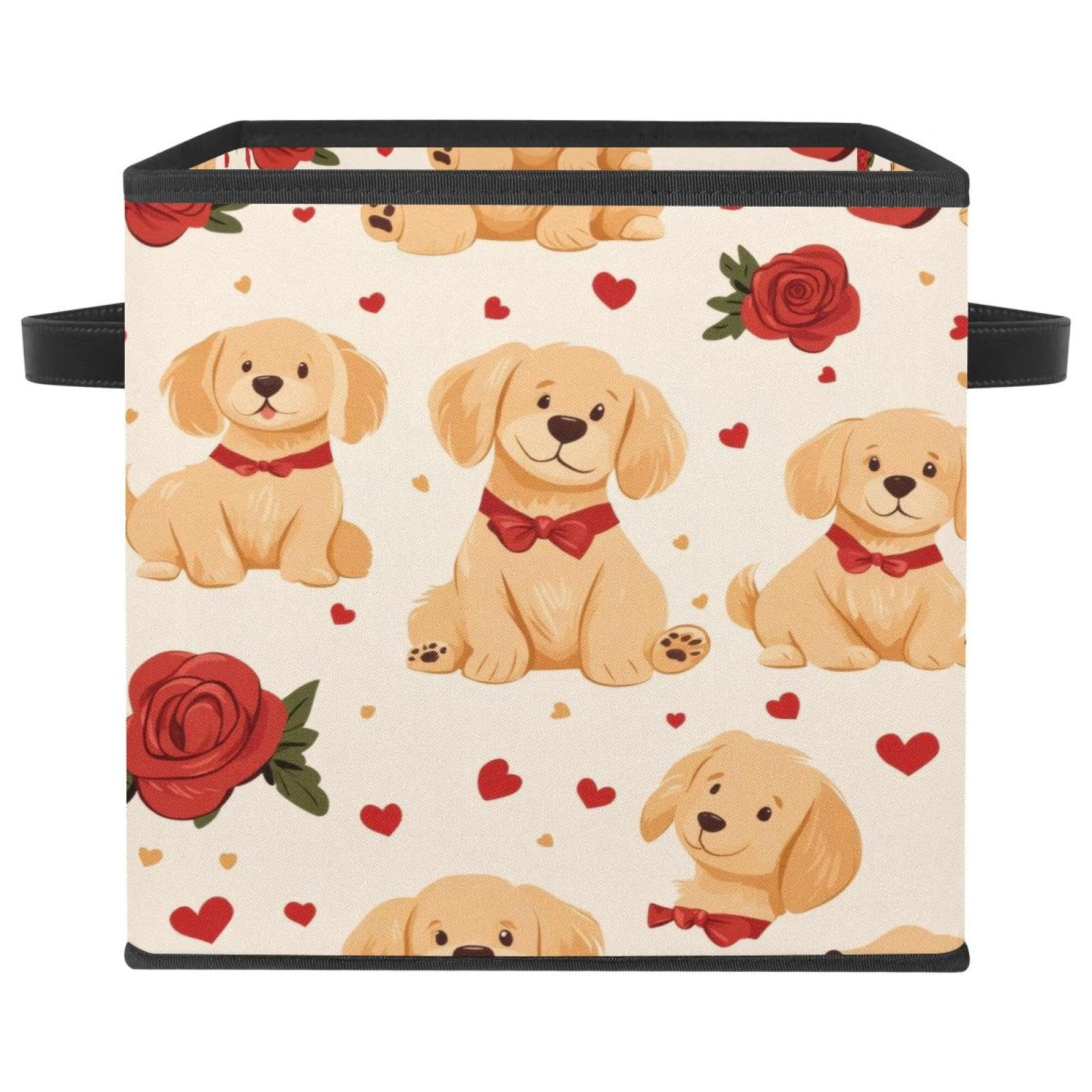 Panier de rangement Golden Retriever en tissu Oxford durable et finitions haut de gamme