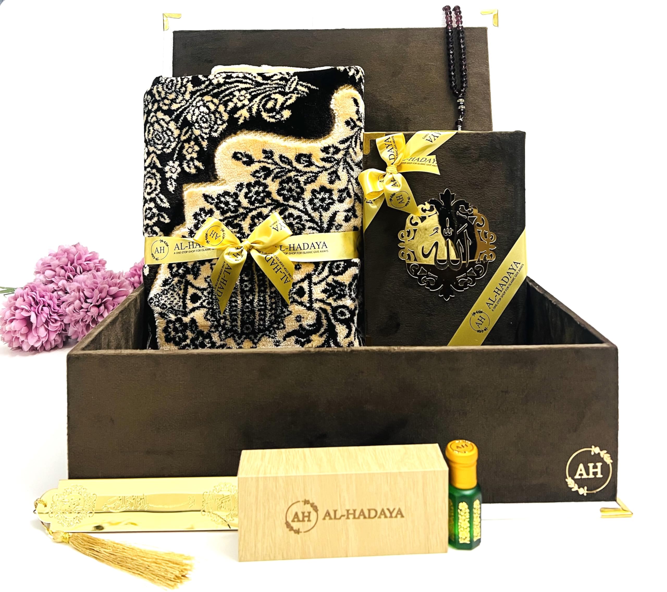 五十恩 ギフトセット AL-HADAYA Islamic Gift Box, Luxury Quran Gift Set | Premium Velvet
