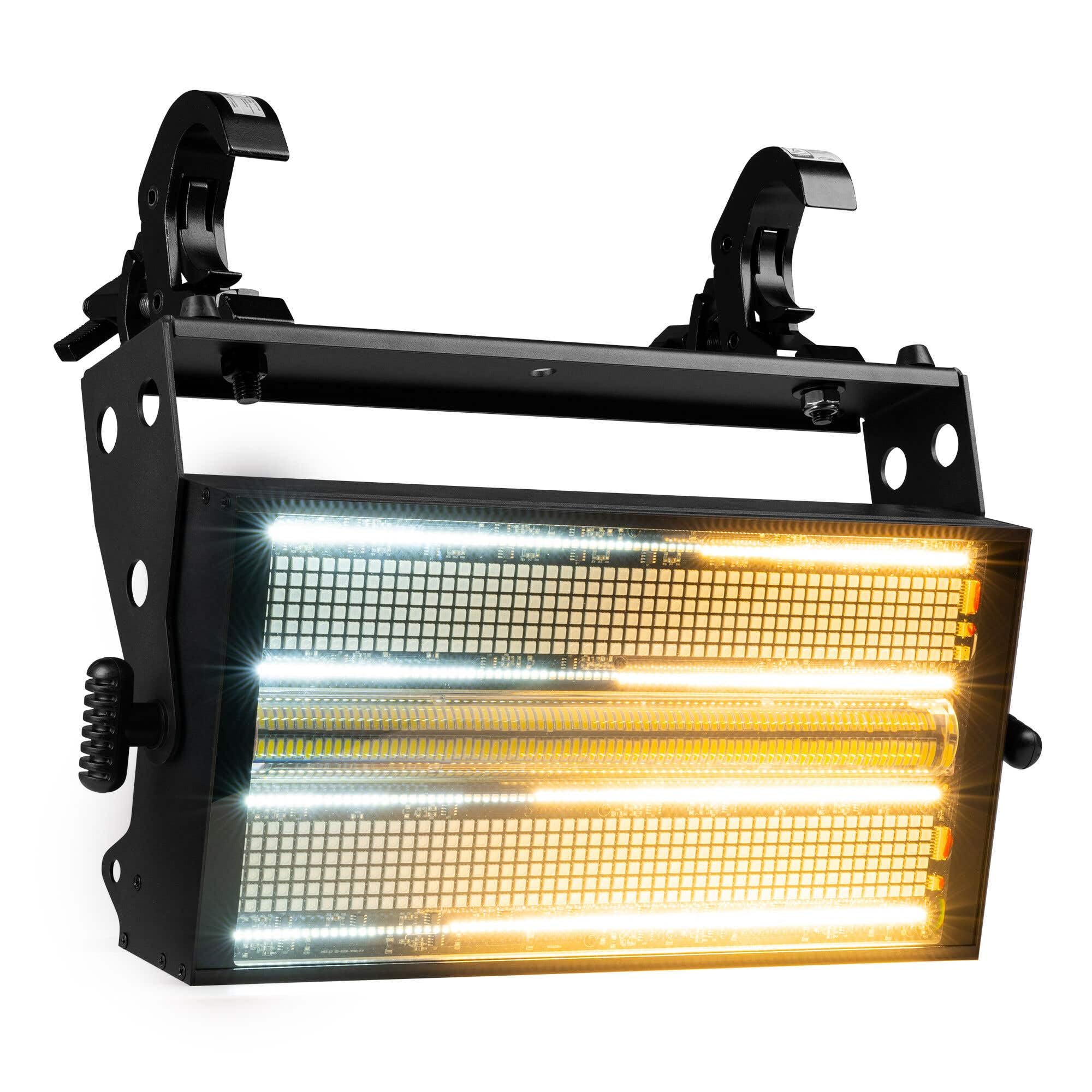 BeamZ BS1200 - Efecto de luces LED 3 en 1 estrobo cegador y wash | 1160 LED SMD RGB y blanco, 20 programas automáticos y por sonido, control DMX maestro/esclavo, para discotecas y clubes