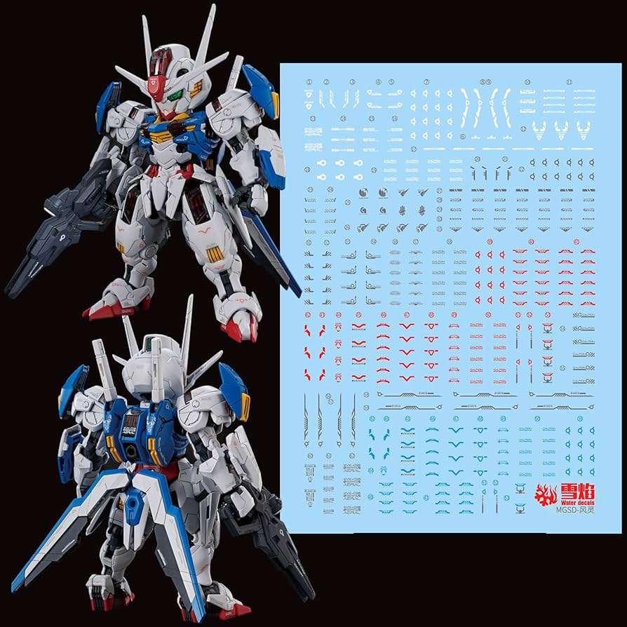 MGSD エアリアル 蛍光発色　全塗装・水転写デカール・メタルパーツ装着完成品 MGSD エアリアル 蛍光発色 全塗装・水転写デカール・メタル