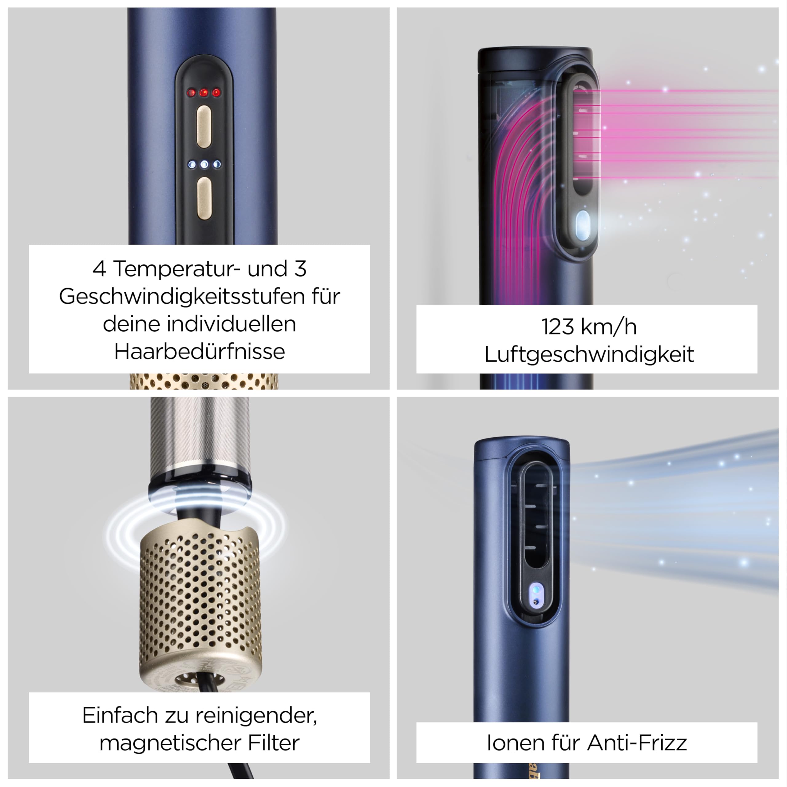 BaByliss Air Wand - Haartrockner, Glätteisen and Styler in einem, Wet to Dry, Anti-Frizz Ionen-Technologie, Ohne Hitzeschäden, AS6553E