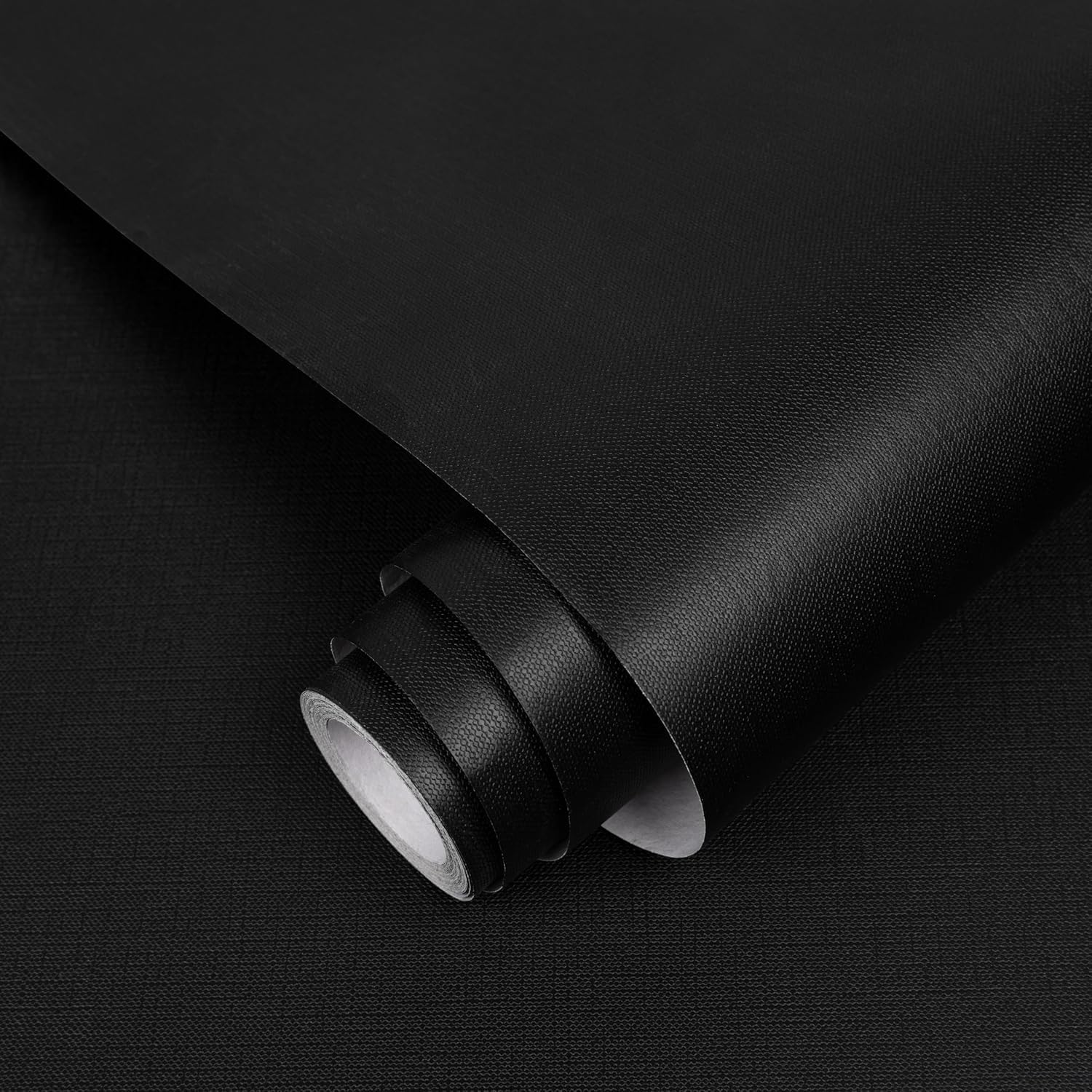 FOKRIM Wallpaper for Walls - 45x300cm (14 SQFT) Sticker Wallpaper, Peel and Stick, Removable, Self-Adhesive, Waterproof, Decorative Wallpaper for Home, Kitchen, Bedroom, Office (Black)