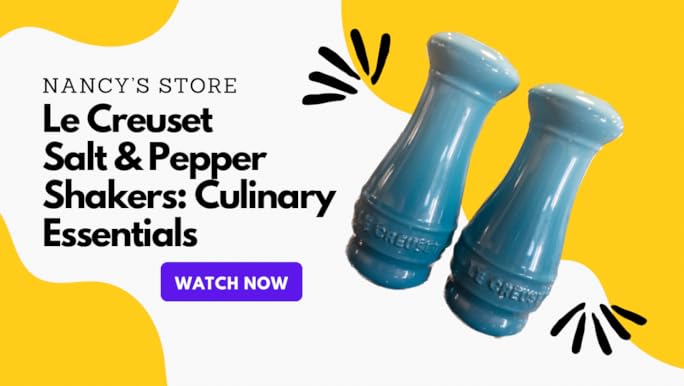 Amazon.com: Le Creuset Stoneware Salt & Pepper Shakers Set