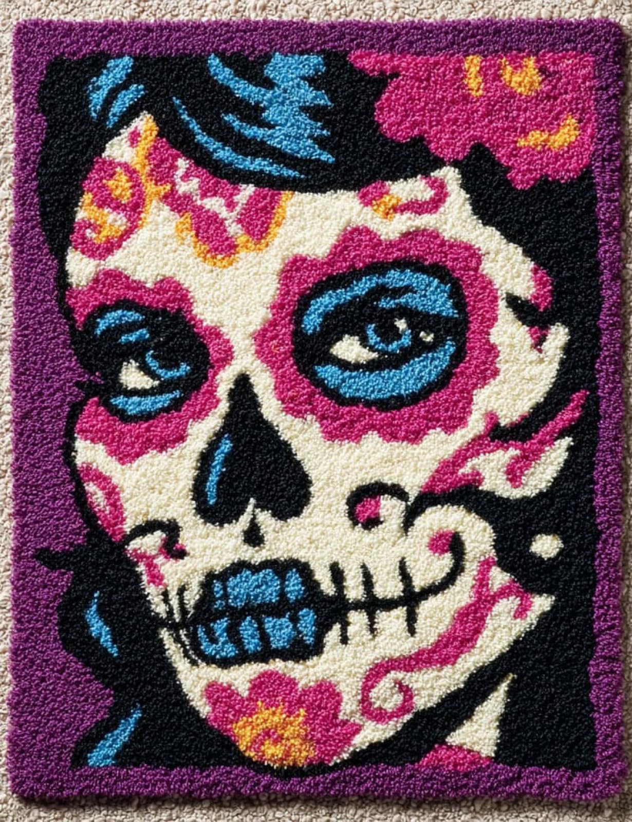 Wallphantom Latch Hook Craft Kits,Skullgirl