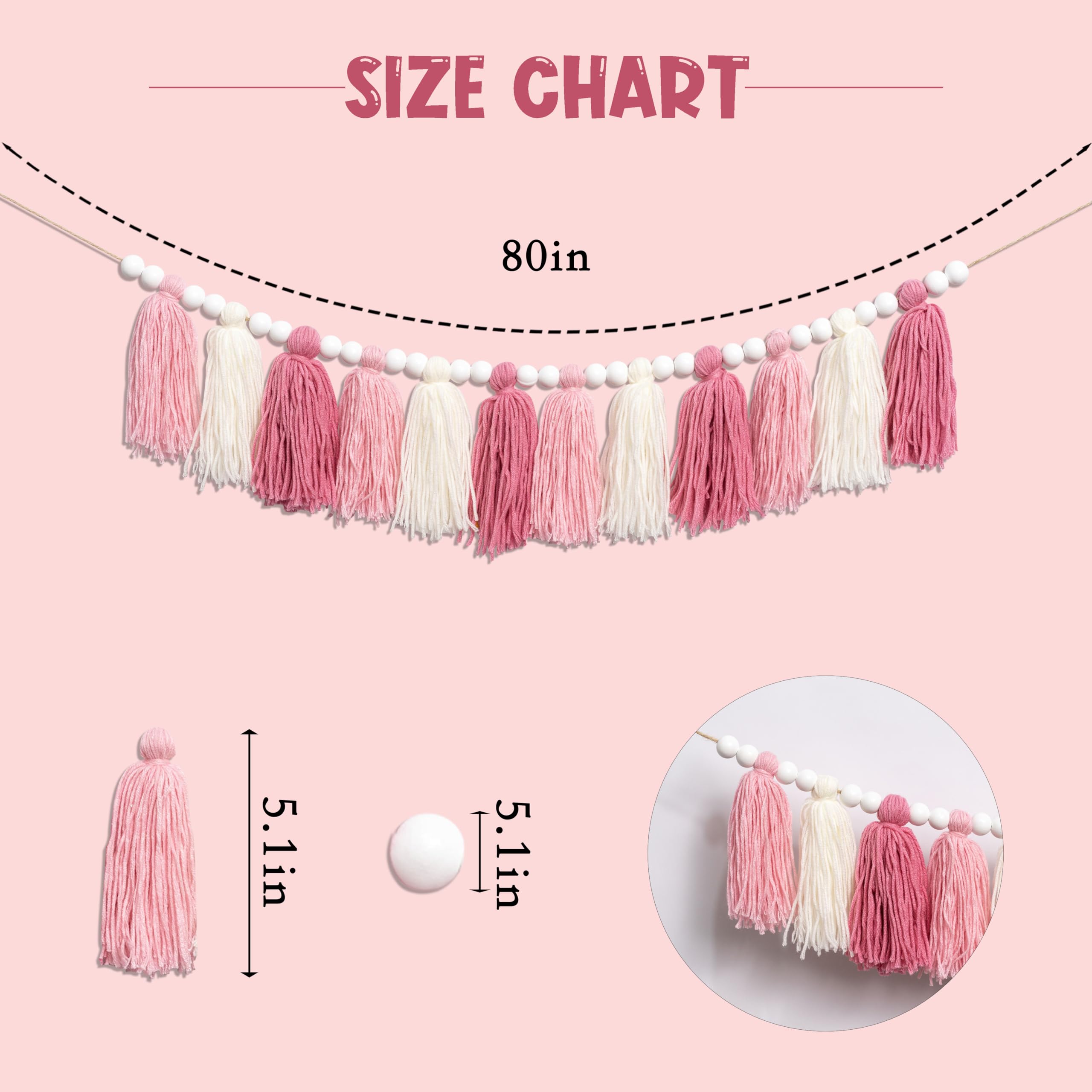 M.V. Trading Feng Shui Tassel with 8 Chinese Coins for Auspicious Money Luck with Flower Shape