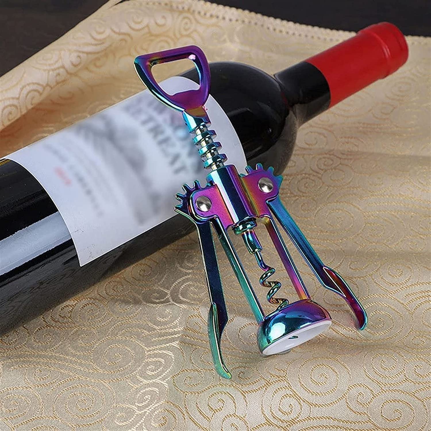 apribottiglie elettrico per vino， Pictetw Cavatappi ad Ala, Apribottiglie Multifunzione for Vino e Birra, Cavatappi for Vino for Tutte le Bottiglie con Tappo in Sughero e Tappo for Birra