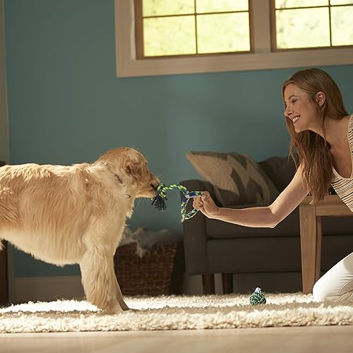 Miniatura 7 de Franklin Pet Supply - Cuerda de juguete para perros  Paquete de 3 juguetes de cuerda para cachorros para masticar, tirar de la guerra y buscar