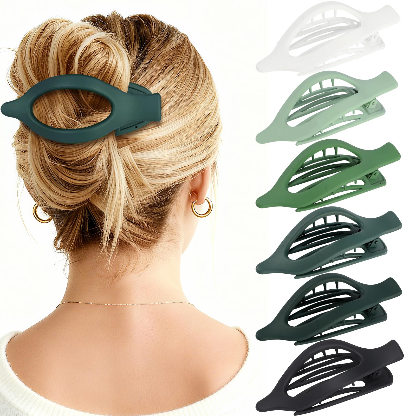 Flat Hair Clips for Women - 6 Pack -25