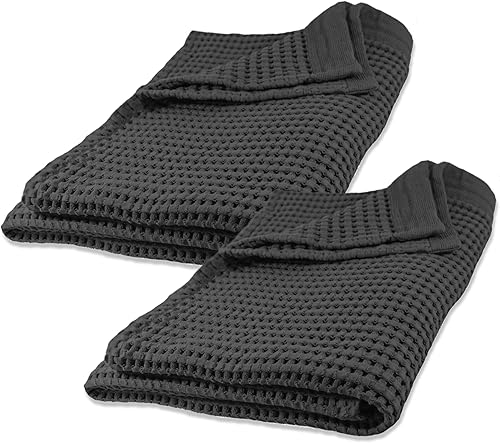 GILDEN TREE Toallas de punto gofre, finas de secado rápido, paquete de 2 toallas de baño de 40 x 80 pulgadas, extra grandes para adultos, para baño,
