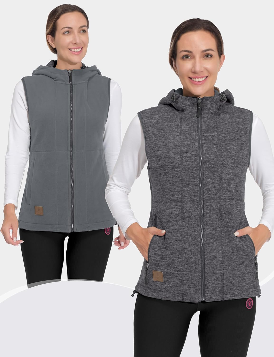 Little Donkey Andy Women's Hooded Vest Reversible Fleece Vest Warm Sleeveless Jacket for Golf Travel Hiking - Image 4