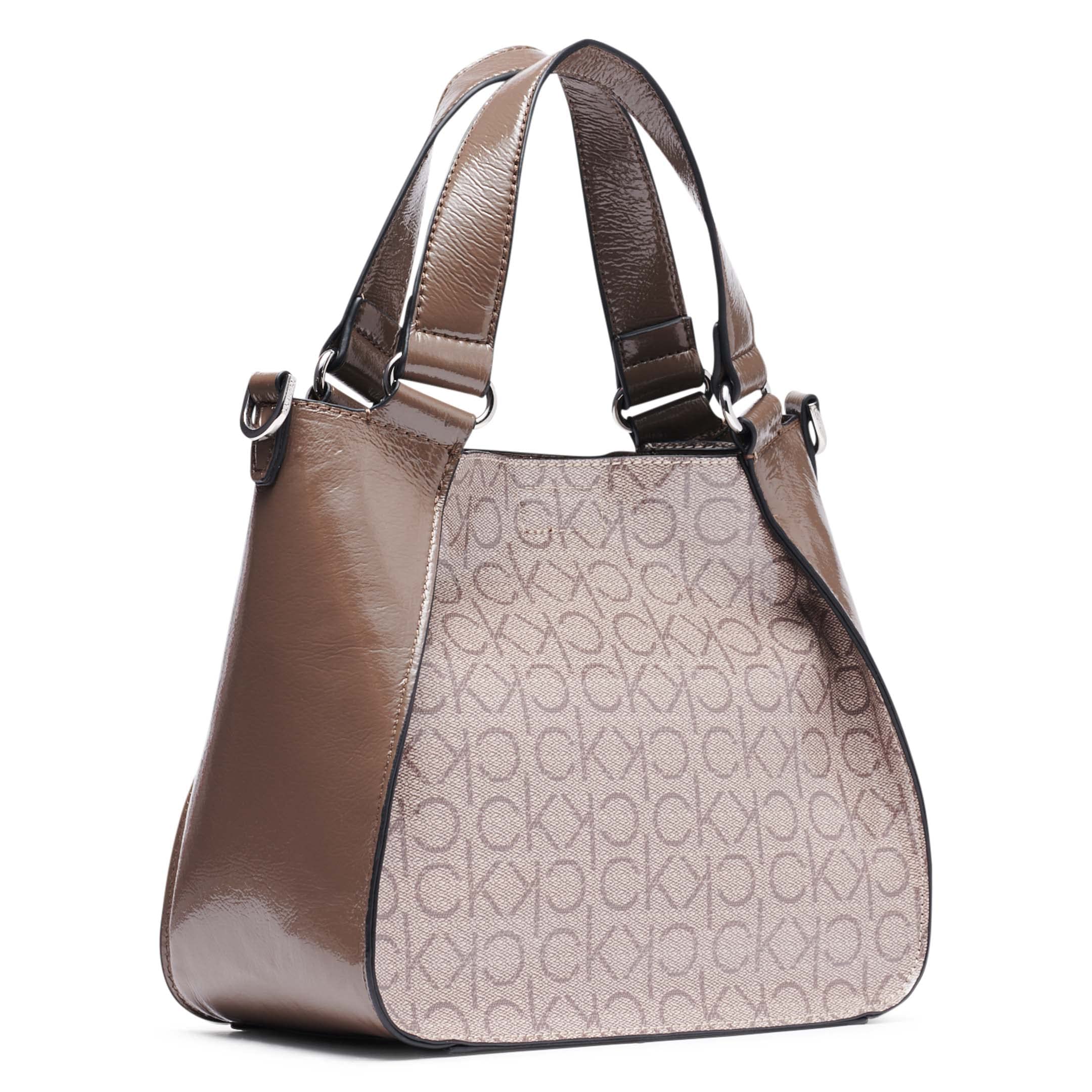 Calvin Klein Women's Estelle Novelty Crossbody | Novelty, Novelty: One Size Almond/Taupe/Natural Logo