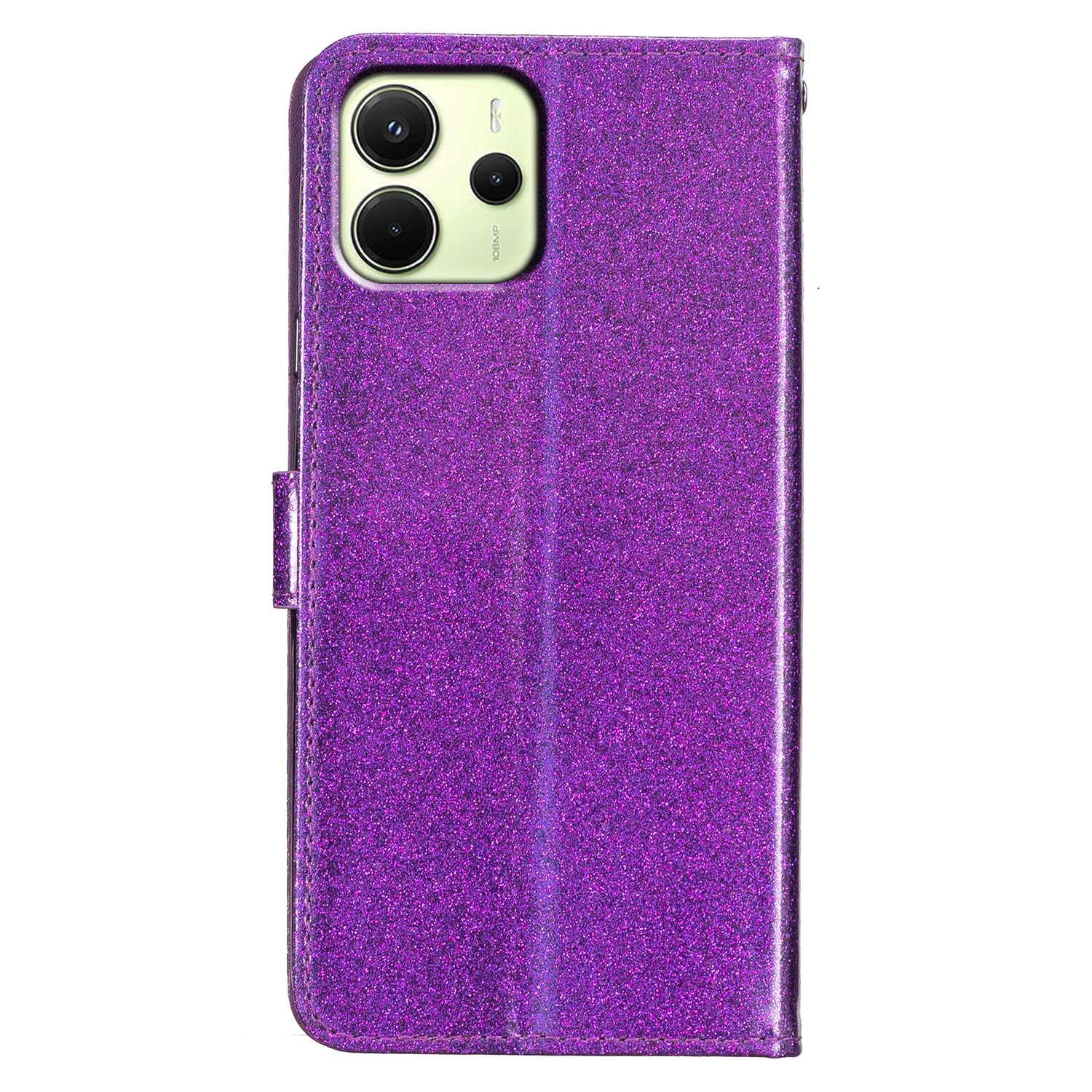 Glitzer-Handyhülle Für Xiaomi Redmi 14C – Flip Cover Mit Kartenfach & Ständer