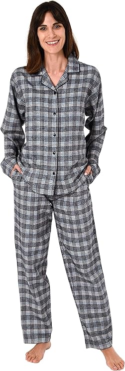 Flanellen pyjama - ecru - - 22.00