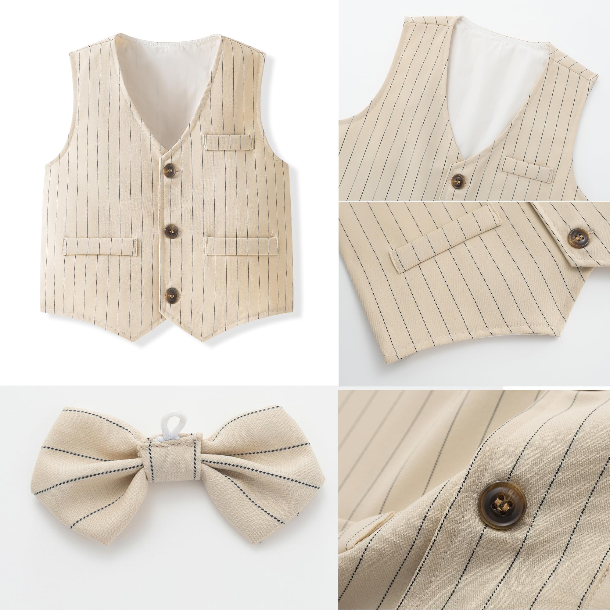 Kimocat Baby Jungen Kleidung Outfit Anzug Langarm Gentleman Smoking Weste Hochzeit Geburtstag Party Anzug