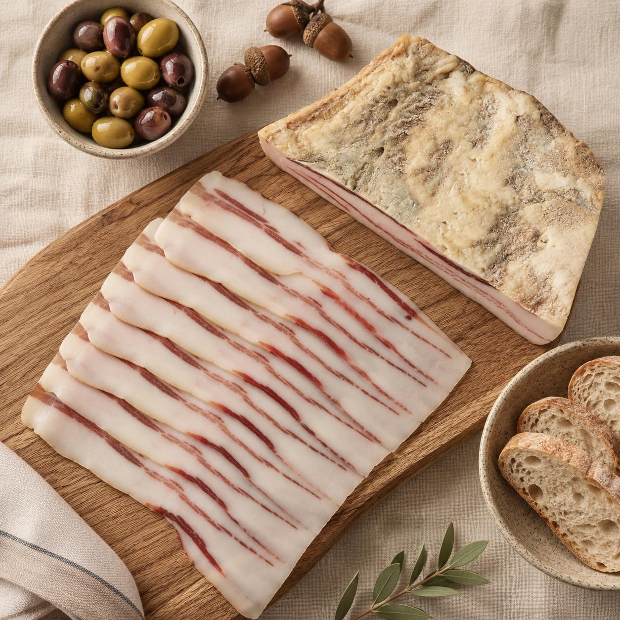 Panceta Ibérica de Bellota Pieza Entera 1500-2000 g Curada Lentamente en Bodega Natural