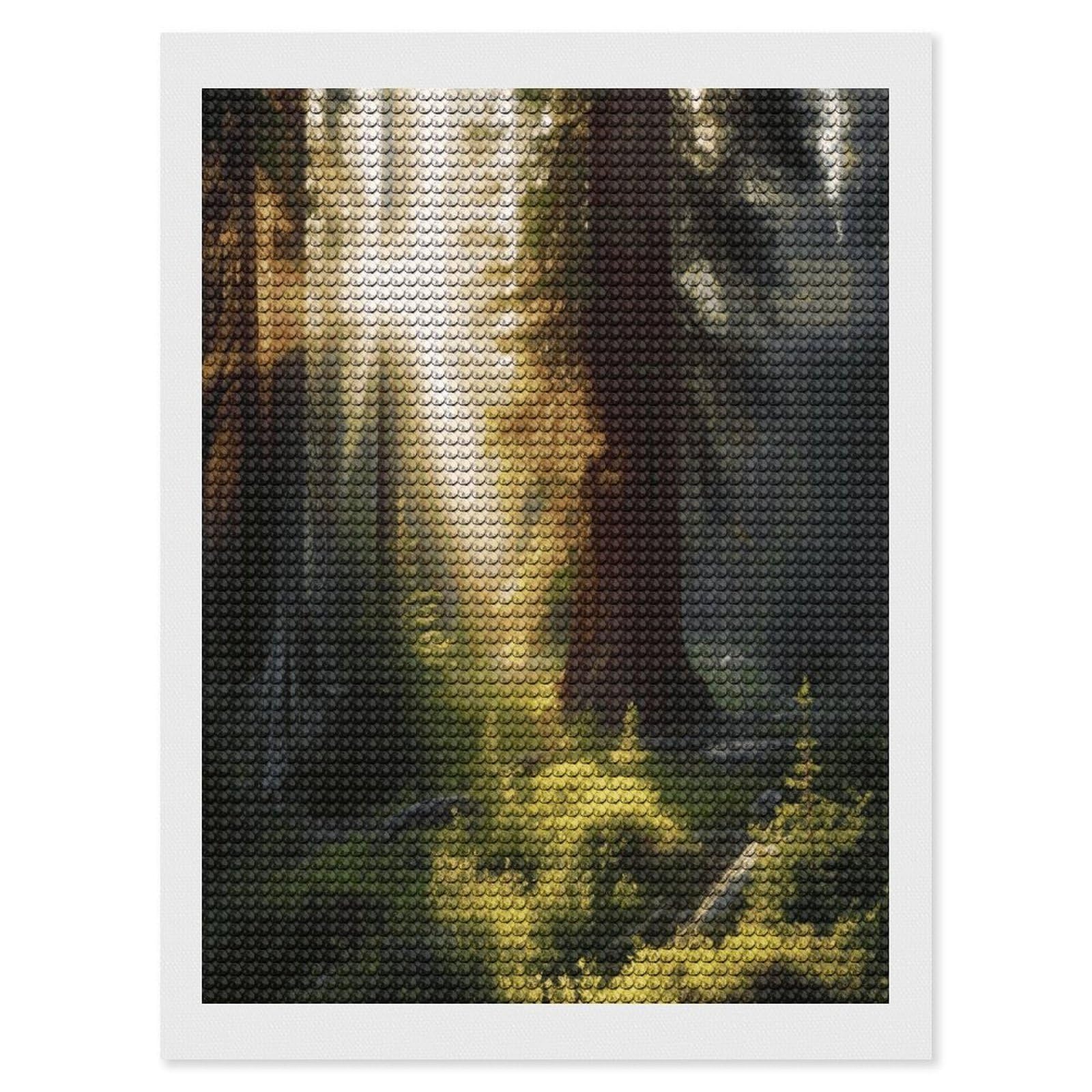 JTREHY Morning Sunlight in Wilderness Diamond Art Kits Personalized DIY Round Diamond Painting Kits for Beginner Full Drill Diamonds Dots Paintings for Adults Gem Art Crafts Home Decor