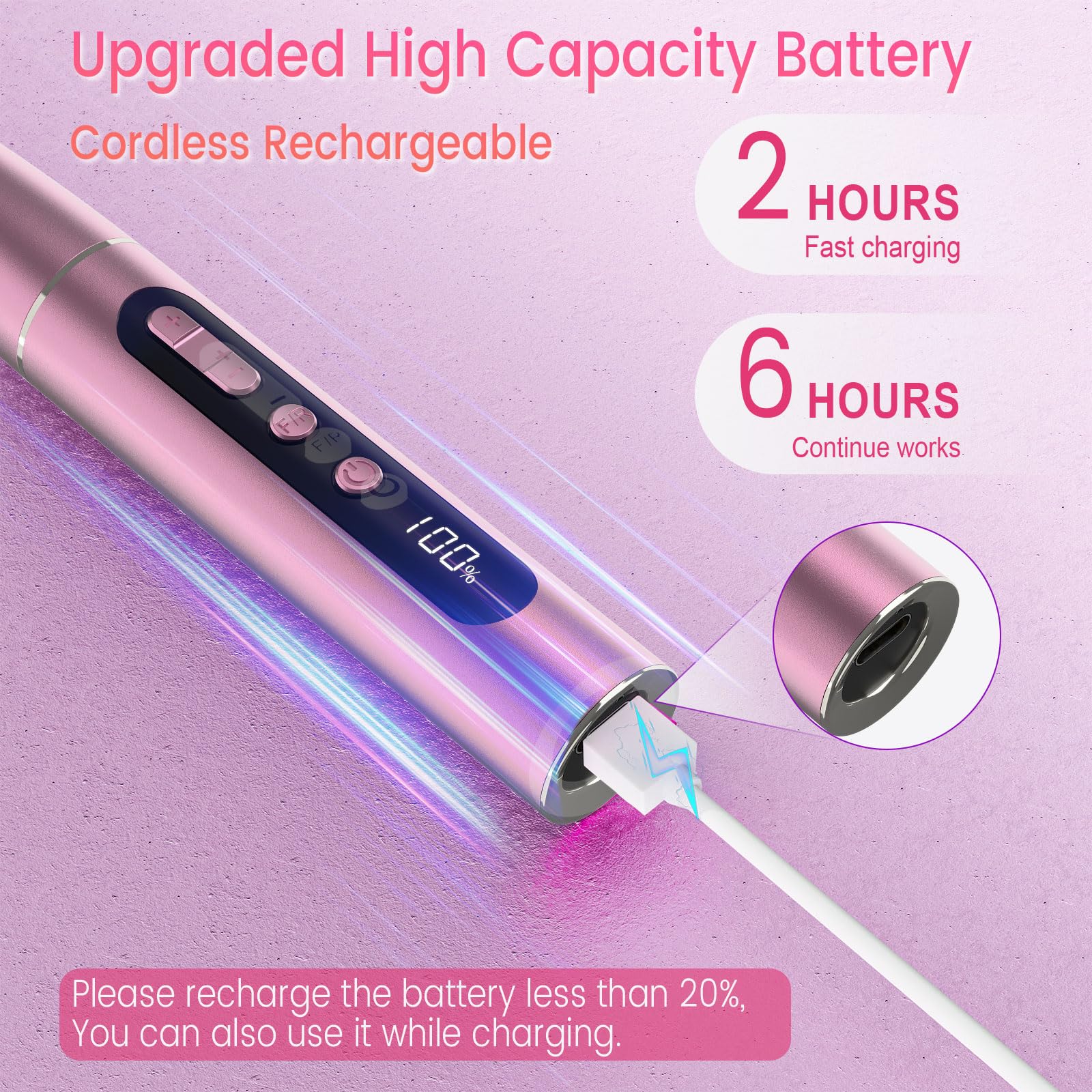 Trapano elettrico professionale per unghie, 35000 giri/min, kit per rimuovere lo smalto, lima elettrica per unghie, lima per unghie, lima per unghie, kit elettrico professionale per manicure e