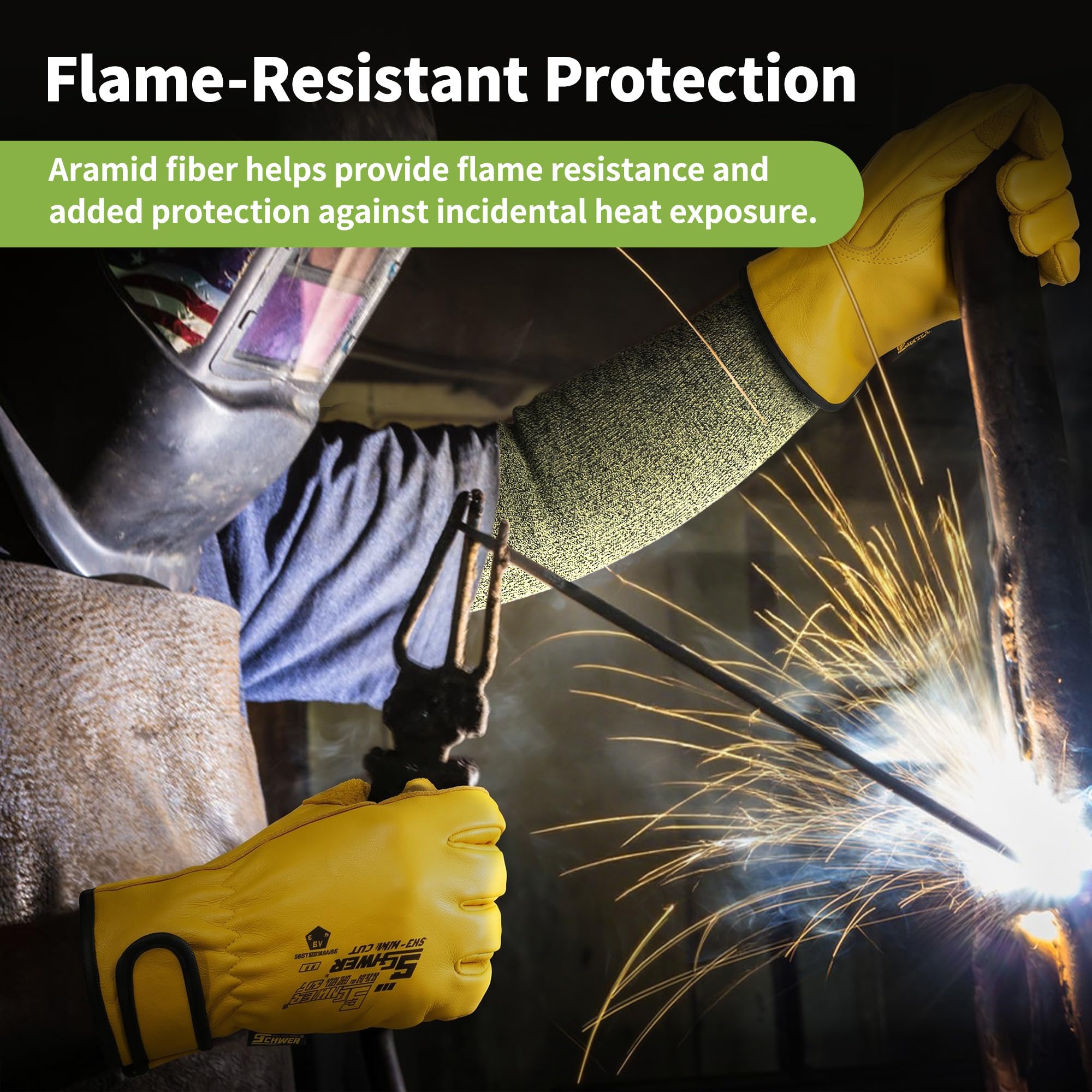 Schwer 2 Pairs CORE ANSI A5 Cut Resistant Sleeves, Flame-resistant, S081 — Amazon image 6