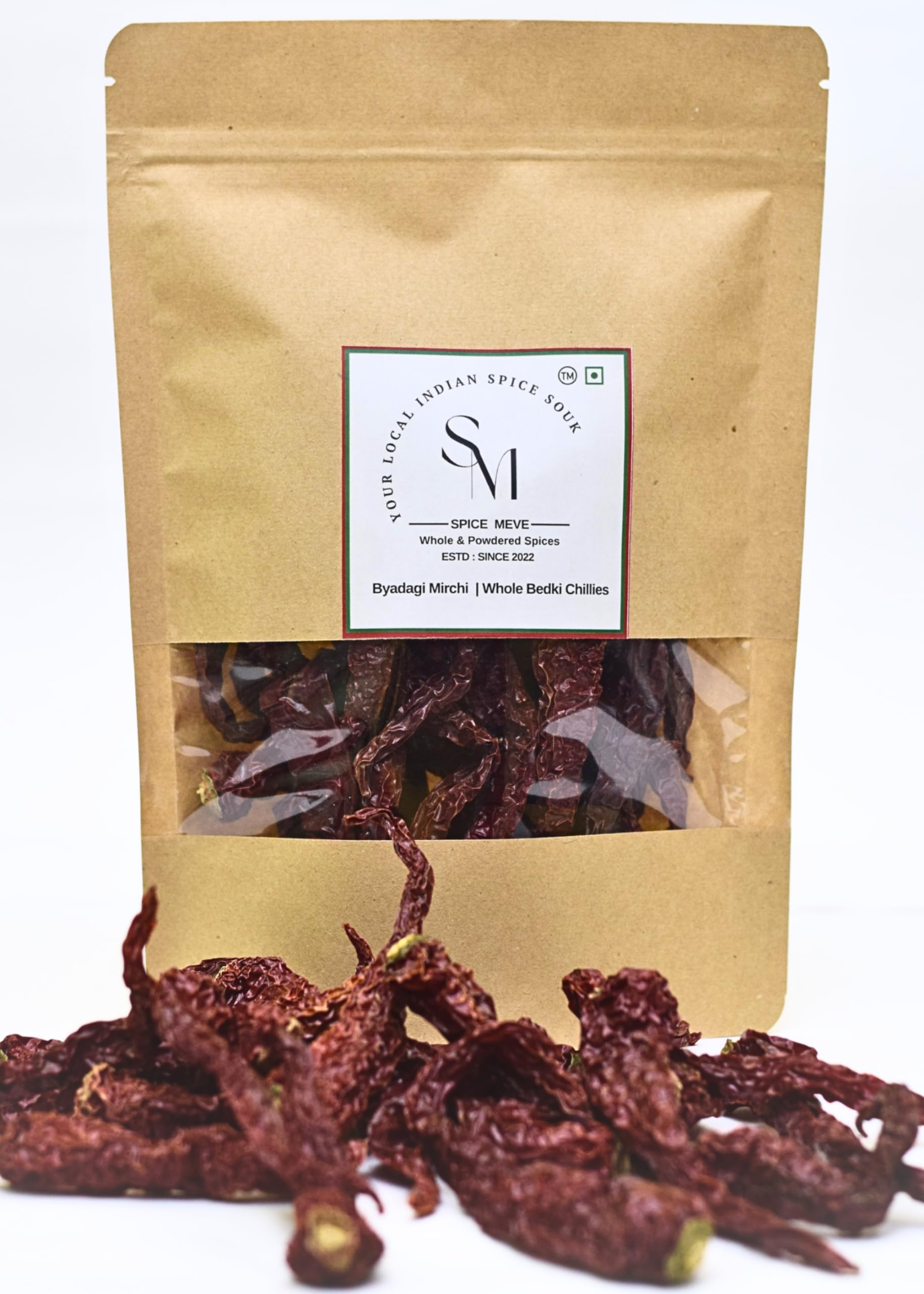 Spice Meve Whole Byadgi Red Chilli (STEMLESS) 100gm | Sabut Byadagi Mirchi | Akkah Bedki Lal Mirchi | Sun Dried Red Chillies (B0D6NKQPCL) Amazon Price History, Amazon Price Tracker