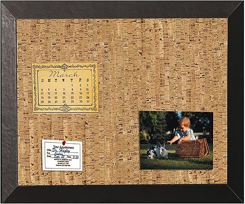 Miniatura 13 de MasterVision Tablón de anuncios de corcho natural, 18 x 24 pulgadas, marco Kamashi negro (SF0422581012)