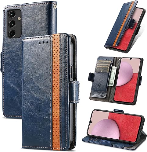Miniatura 32 de Funda para Honor X7, Funda para Honor Play 30+ Plus Funda de piel sintética con ranuras para tarjetas Funda con soporte abatible Rojo