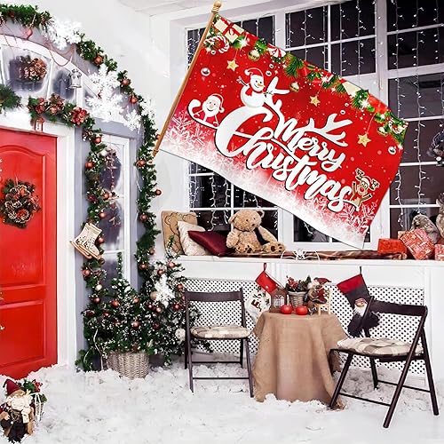 Miniatura 7 de Banderas de Navidad de 3 x 5 para exteriores, banderas de Feliz Navidad de doble cara para exteriores, decoraciones de casa de Navidad, banderas,