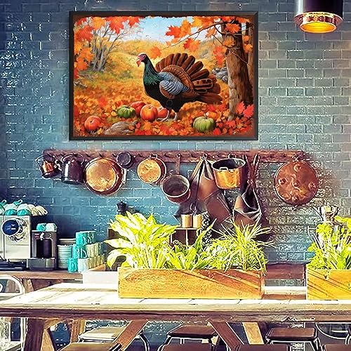 Miniatura 9 de Letrero de metal de hojalata de Acción de Gracias de pavo para decoración de pared de hogar, cueva, garaje, bar, 8.00 x 12.00 pulgadas