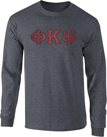 Fashion Greek Phi Kappa Psi Twill Letter Long Sleeve T Shirt
