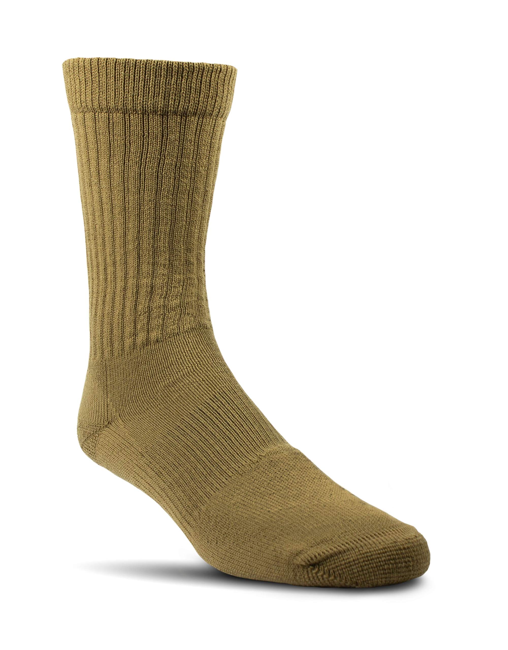 Farm to Feet Coronado Lightweight Boot Merino Wool Socks, Coyote Brown, Medium