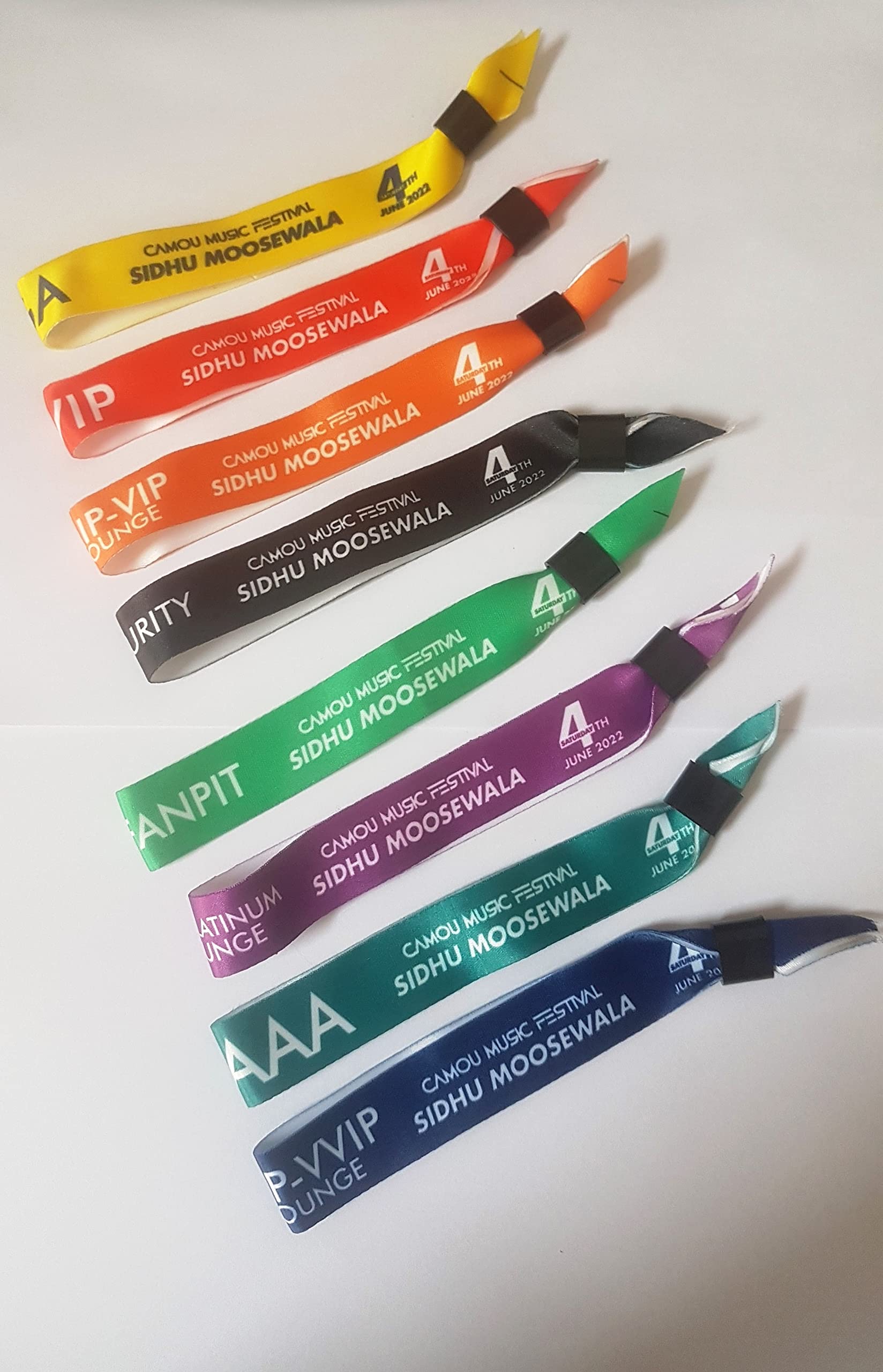 WristID Cloth Souvenirs Wristbands with Safety Lock One Time Use Pack of 8 in Memory of Sidhu Mussawala (Personal Souvenir Use Only) 2