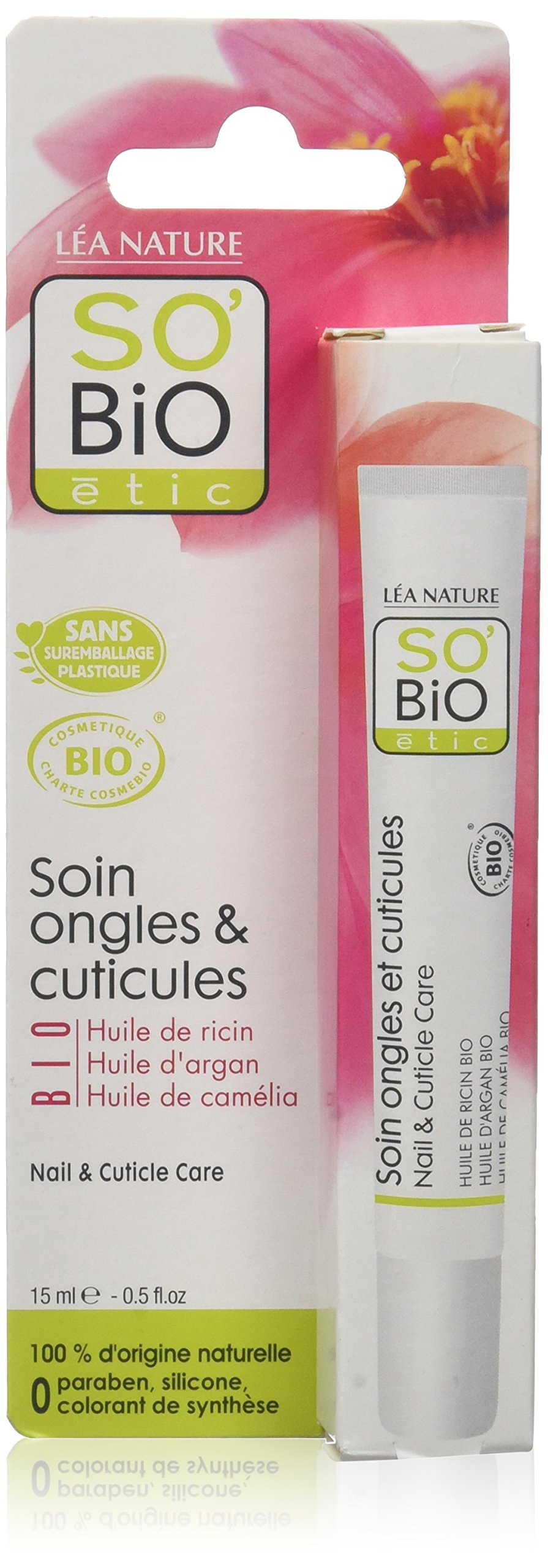 So' Bio étic Cura Unghie/cuticole all' Olio di ricino Bio 15 ml – Set di 2