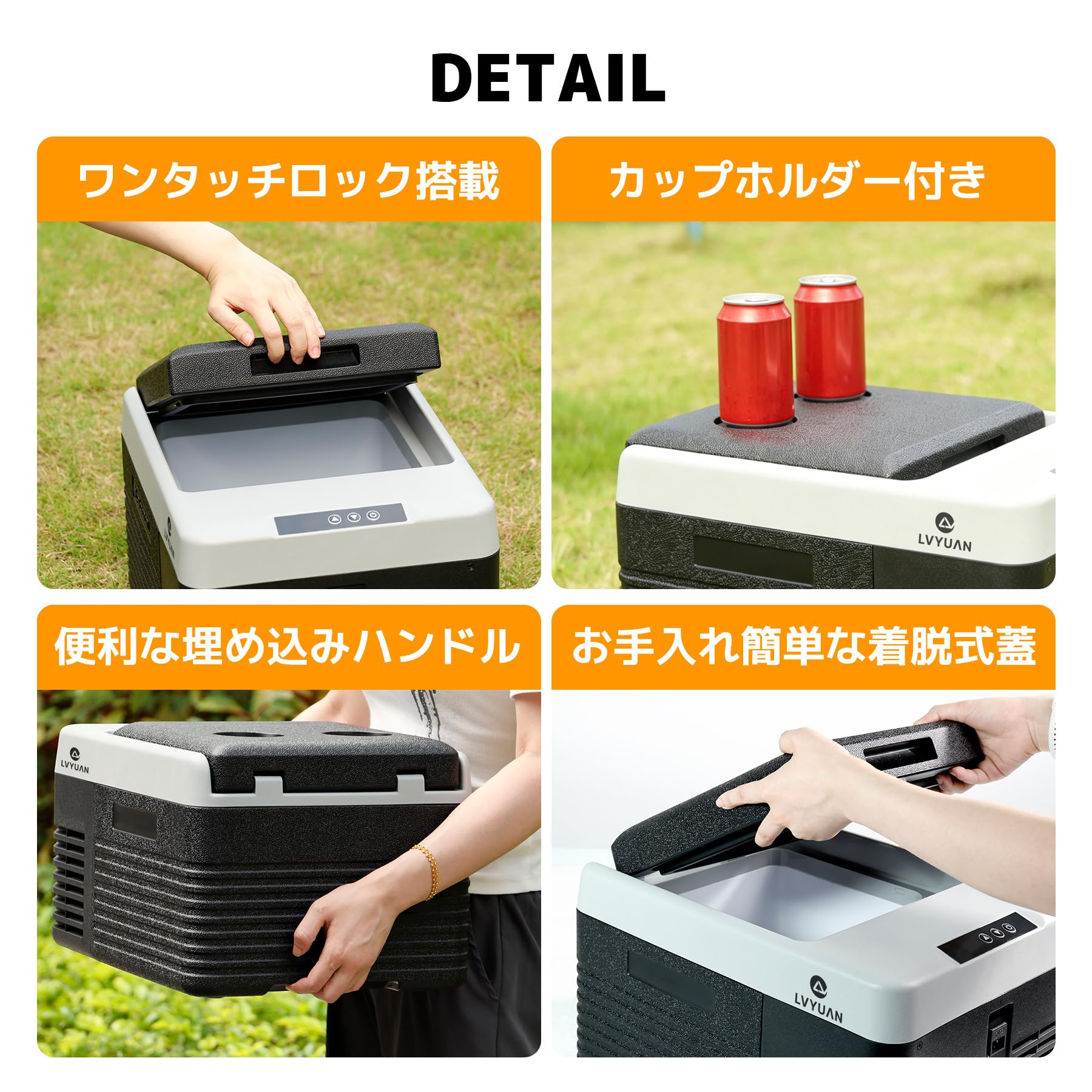 Amazon.co.jp: LVYUAN(リョクエン) 車載冷蔵庫 9L ポータブル 小型 -20