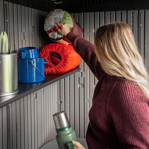 Miniatura 9 de Lifetime Cobertizo de almacenamiento moderno para exteriores de 8 x 5 pies