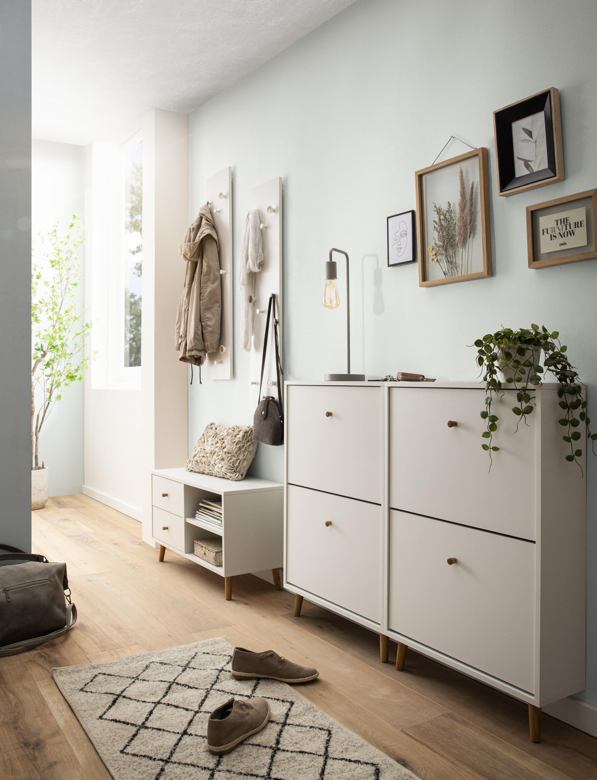 Schildmeyer Bjarne Highboard 158676, weiß matt, 60,2 x 33 x 104,4 cm