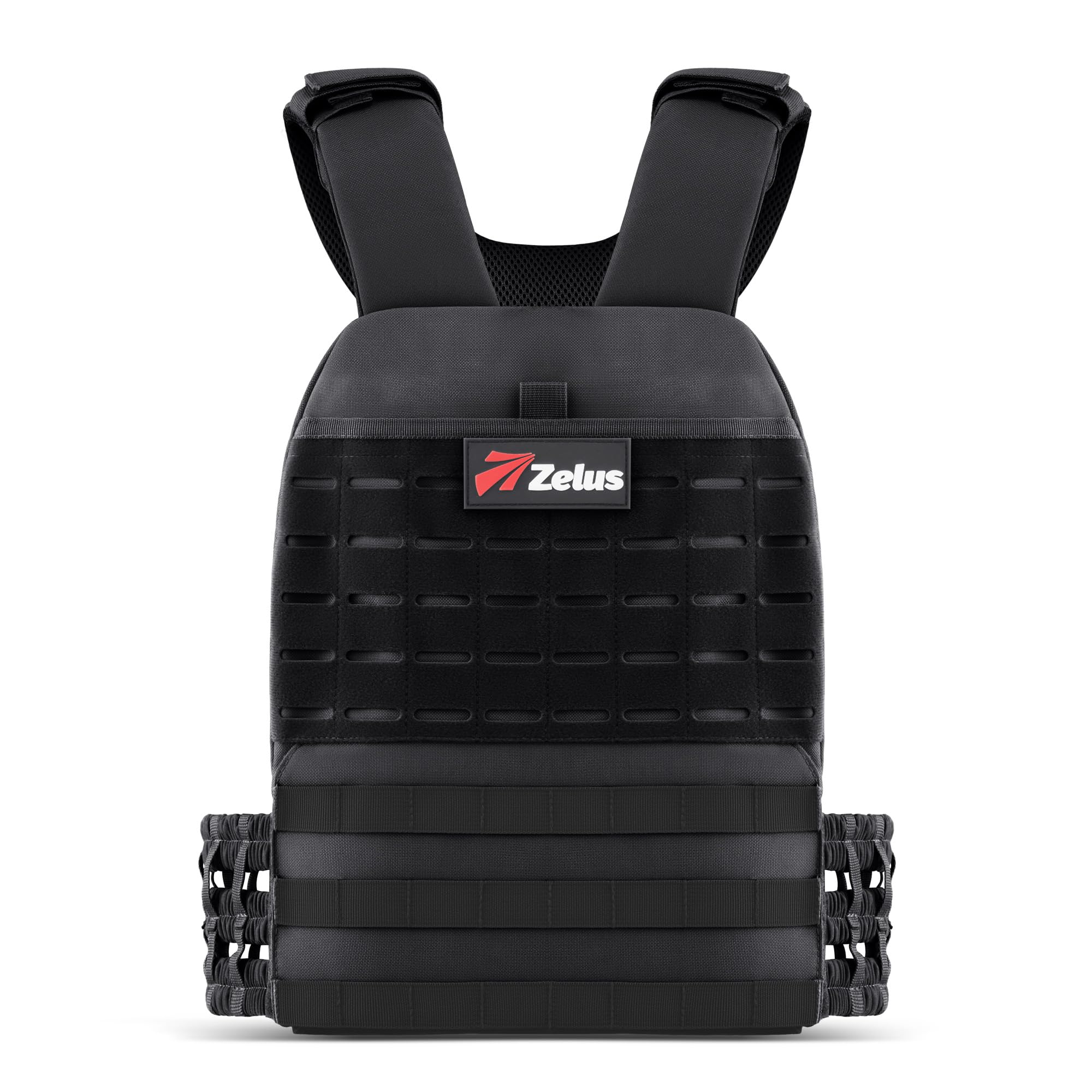 ZELUS Weighted Plate Carrier Vest Tactical Adjustable Weighted Vest for Men Women Holds Up to 65lb for Strength