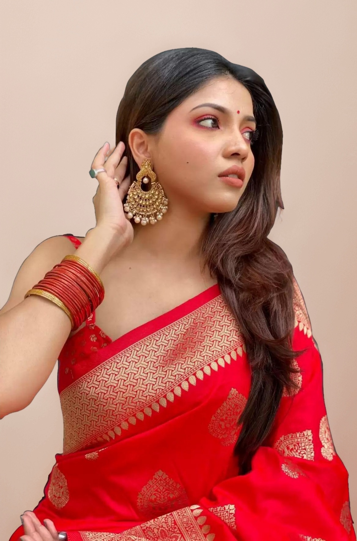 Sugathari Women's Banarasi Saree Pure Kanjivaram Silk Saree Soft new ladies 2023 Design Wear Pattu Sarees Latest Cotton Party Sari collections With Blouse Piece for Wedding sadi (PARI 122 MAROON)