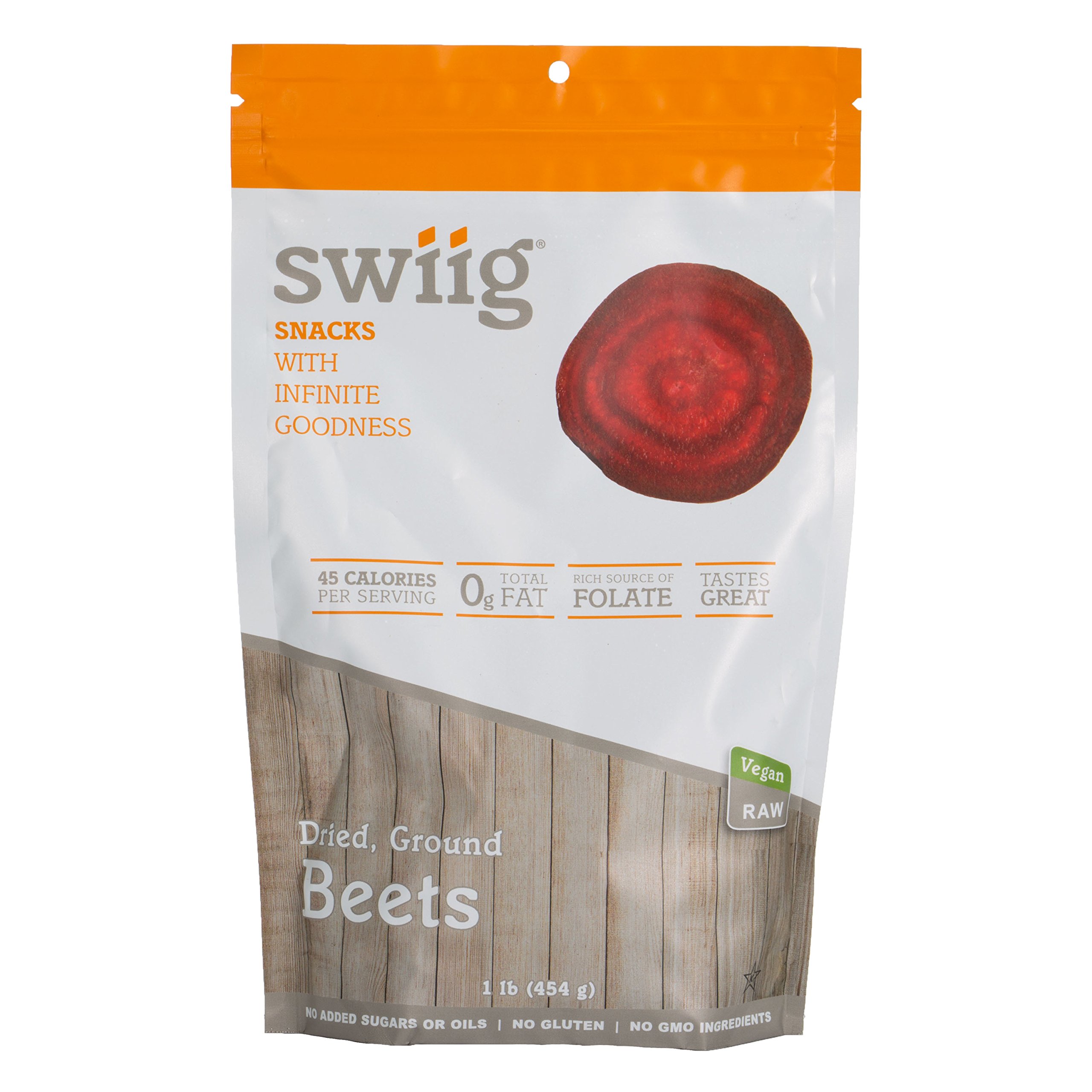 swiig Dried, Diced Beets, Raw, Vegan, No Added Sugar or Oils, No Gluten, No GMO Ingredients, 1 Pound Bag
