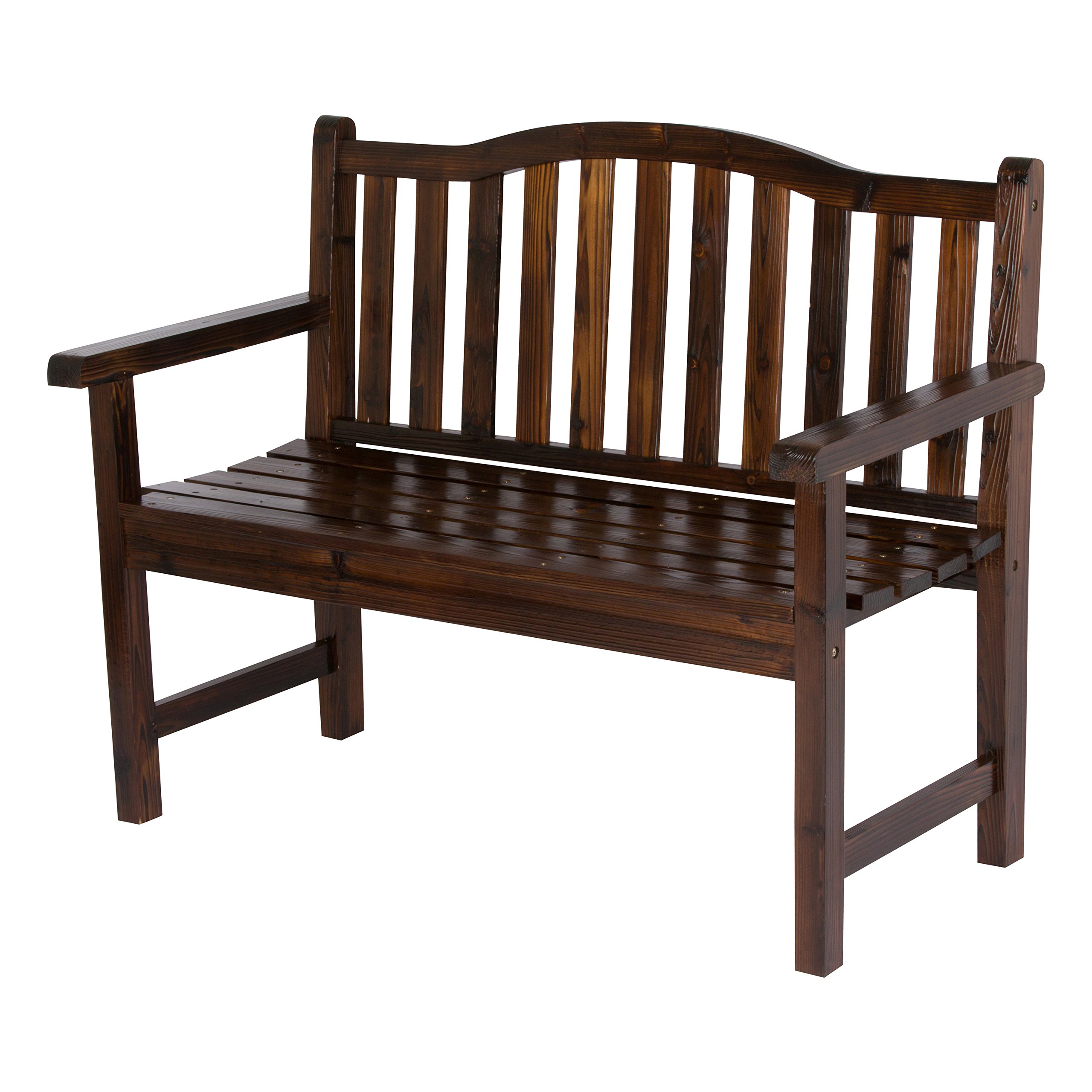 Amazon.com : Shine Company Belfort Outdoor Solid Wood Patio Garden ...