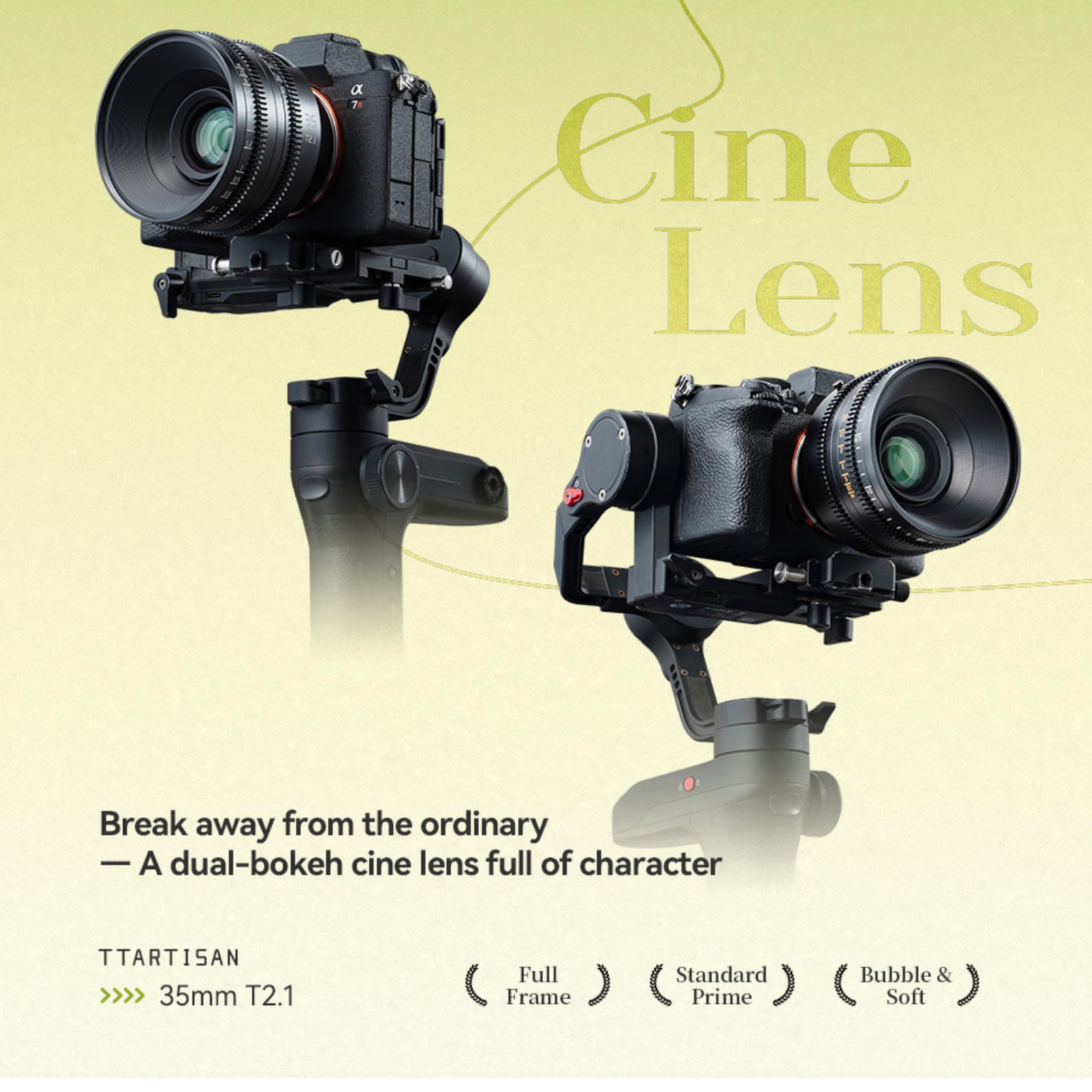 TTARTISAN Cine 35mm T2.1 Bokeh 0.8 Mod Lens RF Mount - Dettaglio