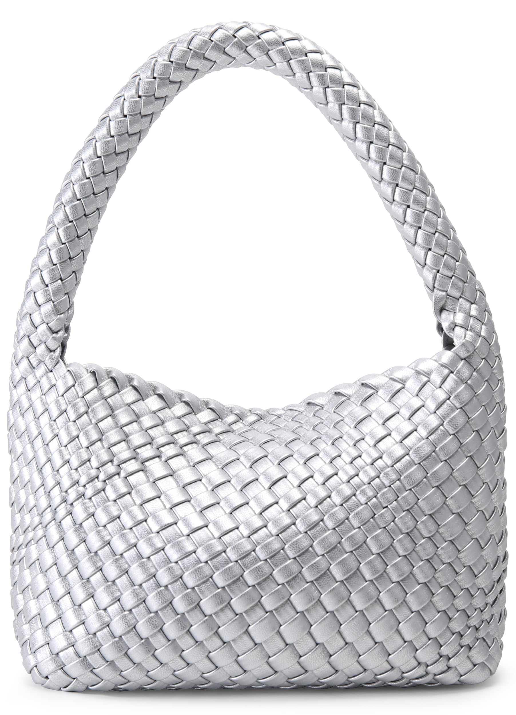 NOBLIFE Woven Bag for Women, Vegan Leather Summer Beach Purse, and Travel Handbags Ladies' Retro Chic Shoulder Bags | Small, Vegan Leather, Summer,