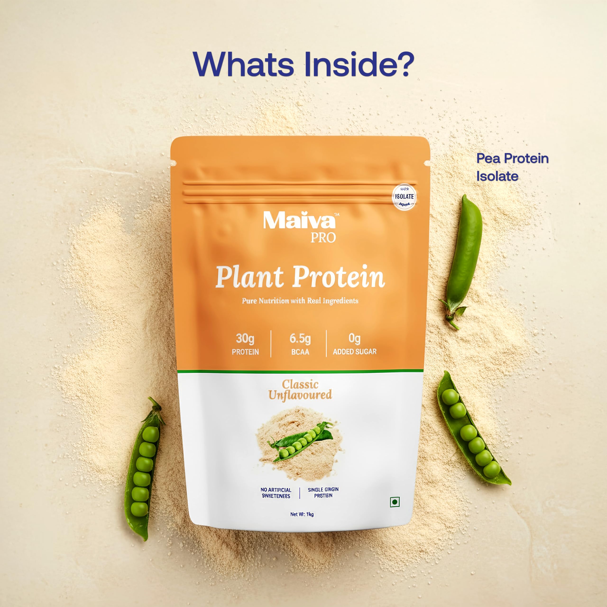 Maiva Pro Plant Protein Powder - 1kg - Classic Unflavoured | 30g Protein, Pea Protein Isolate | No Artificial Sweeteners | Easy to Digest, Light on Stomach | No Bloating | Vegan, Lactose Free — Amazon image 9