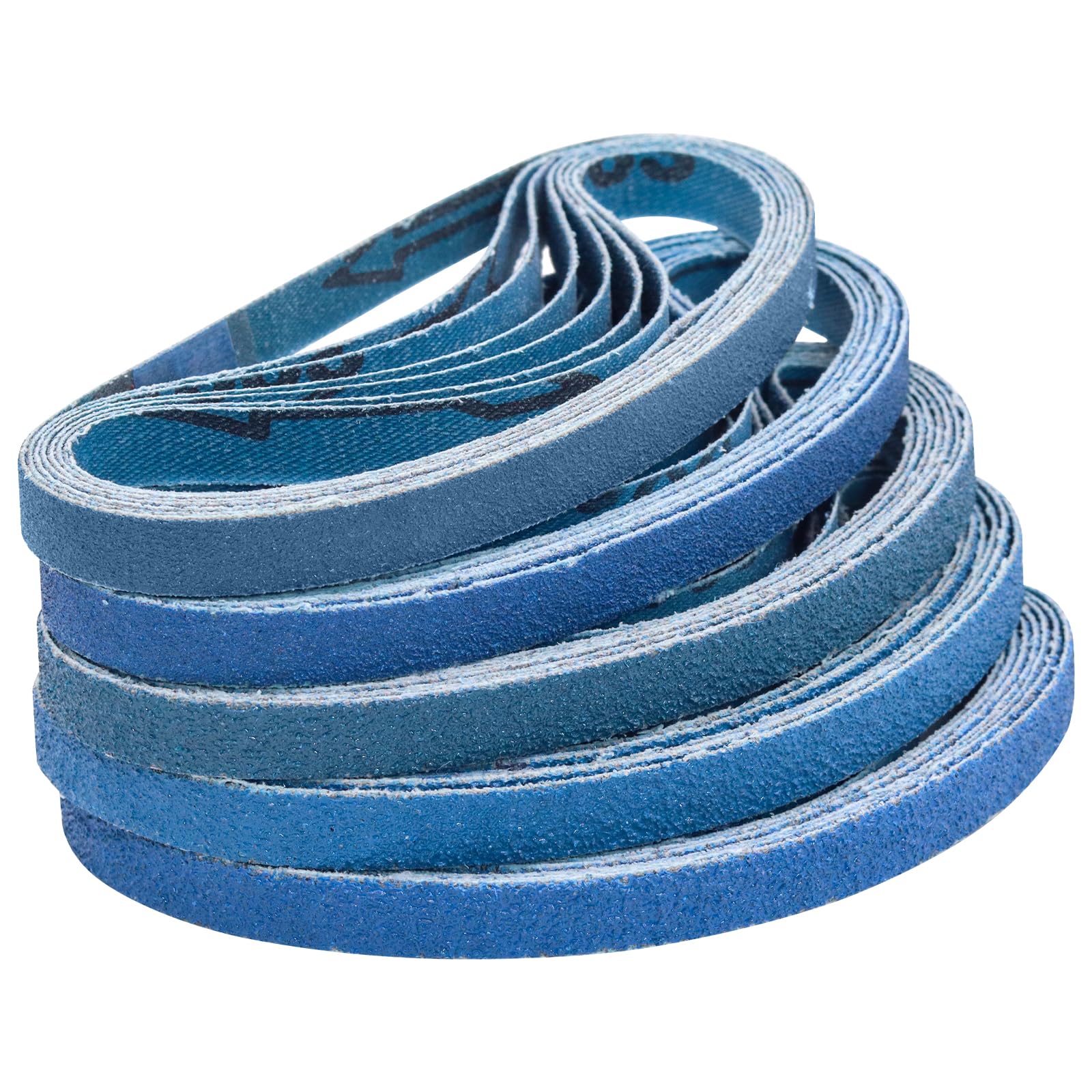 3/8 X 13 Sanding Belts For Air Belt Sander – 20 Pack, 80 Grit Zirconia, Heavy-Duty For Metal & Wood