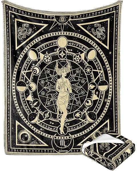 Scorpio Gifts, Scorpio Gifts for Women, Moon Constellation Zodiac Decor Birthday Witchy Soft Astrology Blanket 60