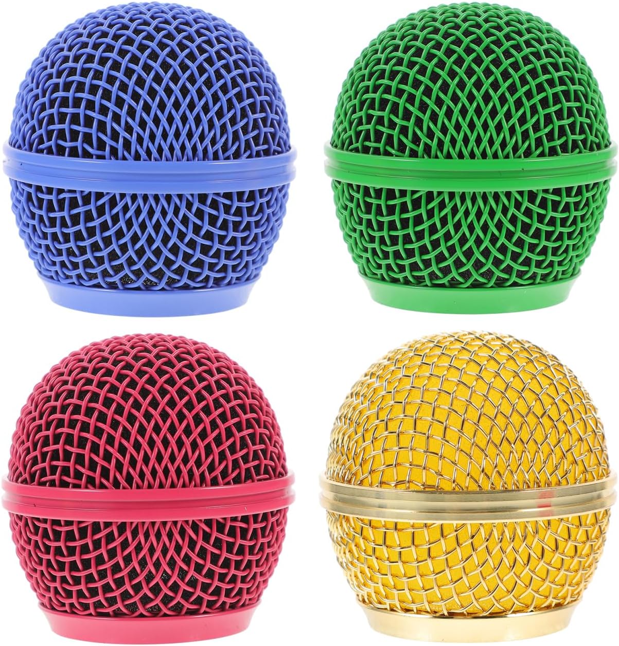 Microphone Grill Heads Replacement Mesh Covers Compatible with Wired and Wireless Microphones for Performance Recording Setup 1.96 Inch