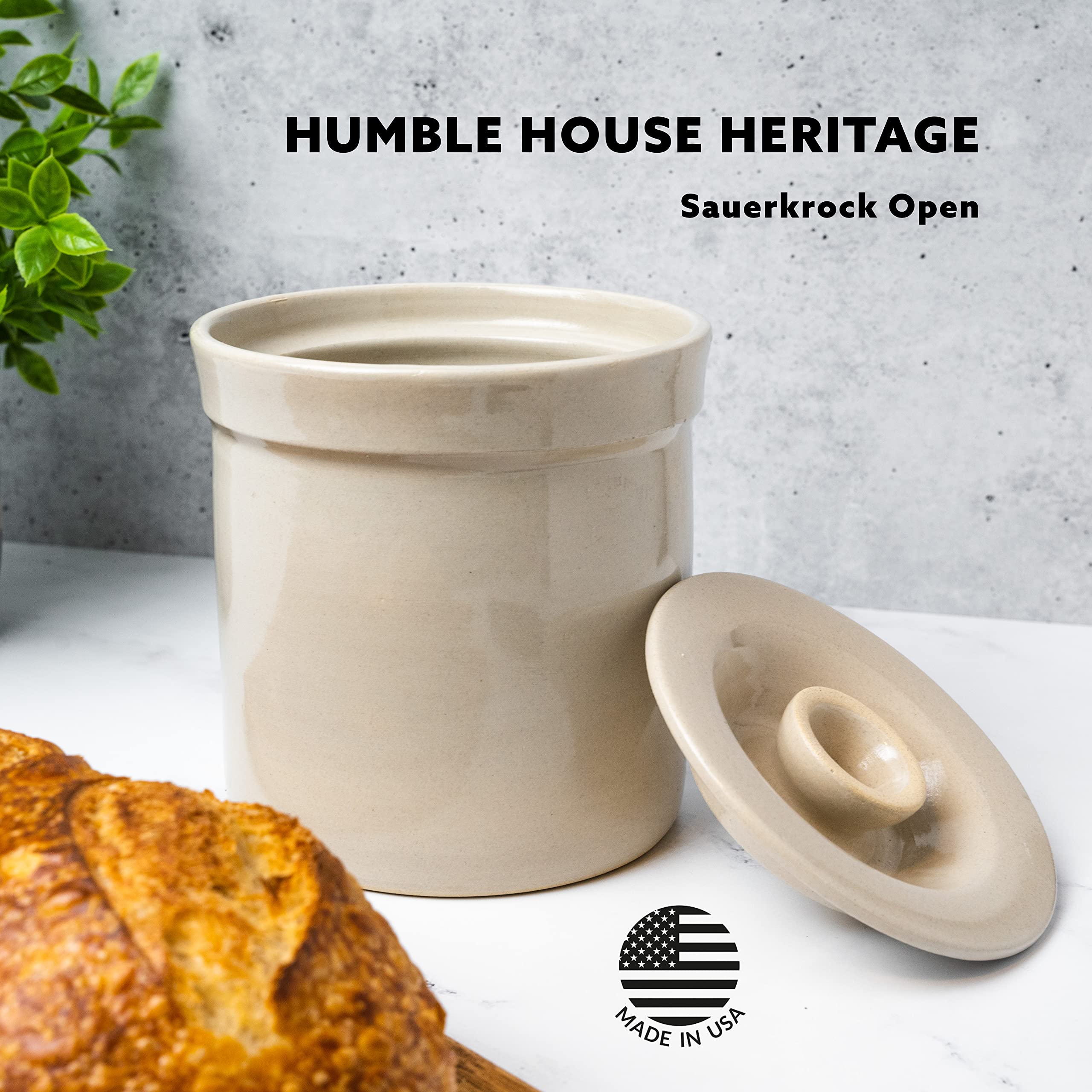 Humble House Sauerteig-Starter-Set Sauerkrock Open Heritage (3,75 Liter)