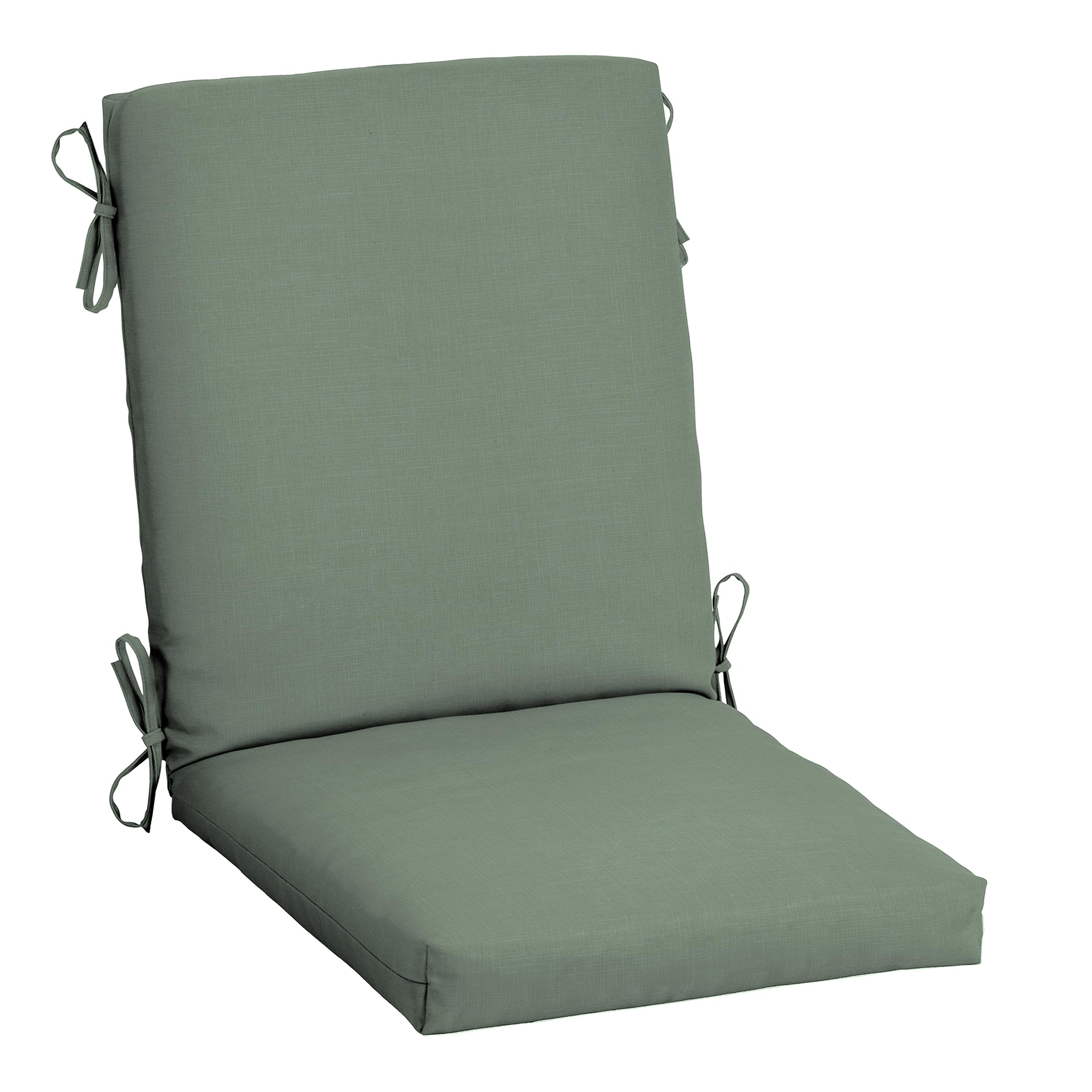 Arden Selections earthFIBER Outdoor Dining Chair Cushion, 20 x 20, Water Repellent, Fade Resistant, 1-Piece Cushion for Dining Chairs 20 x 20, Sage Green Texture