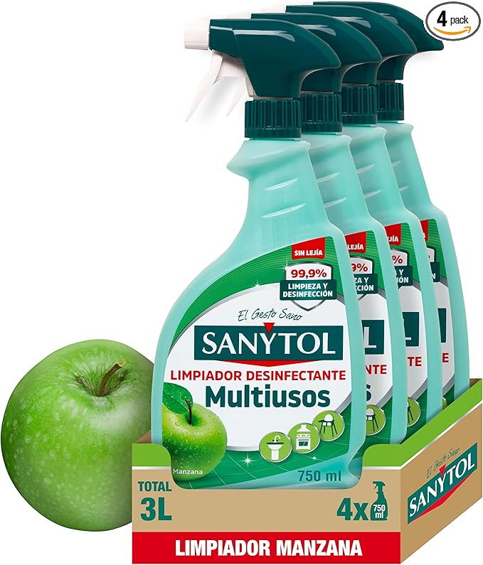 4 x 750ml Sanytol desinfectante sin lejía