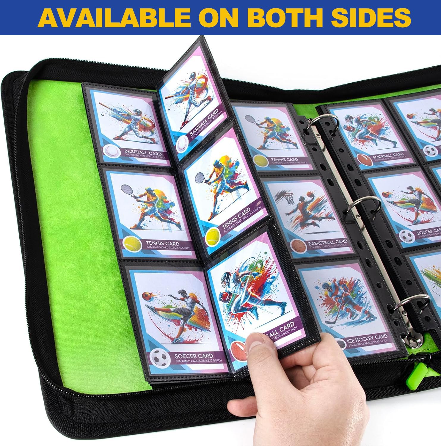 30 Pack 9 Pocket Page Protector, 540 Double Side Trading Card Sleeves Pages Baseball for 3 Ring Binder, Sheets Standard Card Binder for MTG, TCG, Baseball Cards - Image 3