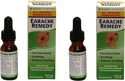 Seagate Products Homeopathic Extracto de hoja de olivo Remedio para el dolor de oídos 0.5 onzas (paquete de 2)